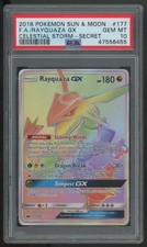 2018 Pokemon Rayquaza GX Celestial Storm Secret Rare #177 PSA 10 picture
