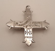 Rare Vintage Tiffany & Co Sterling Silver DOK Cross Pin Badge Medal FHS 3.53g picture