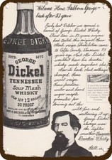 1965 GEORGE DICKEL Tennessee Whisky Vntg-Look **DECORATIVE REPLICA METAL SIGN ** picture