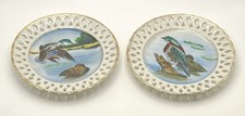 Hand-Painted Mallard and Wild Duck Porcelain Lattice Plates picture