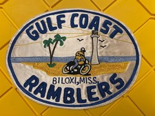 Vintage 1947-1951 Gulf Coast Ramblers Motorcycle Club Jacket Patch Biloxi MS picture