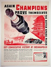 1938 Champion Spark Plug Ad Floyd Roberts Indianapolis 500 Race Ephemera picture