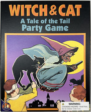 Retro Halloween WITCH and CAT (Pin the Tail on Donkey) Decor Party Game picture