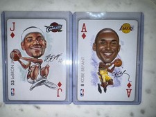 2004-05 ALL PRO NBA Playing Cards LeBron James & Kobe Bryant GEM MINT / psa send picture
