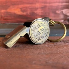 LAPD (Los Angeles Police Department) 1920's Brass Police Whistle  picture