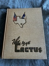 1946 University Of Texas Yearbook “The Cactus” No Student Signatures 9.5”x12”x2” picture