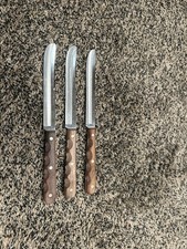 Vintage Lot Case XX Cap 254 Stainless Table Dining Knife Wooden Handle - 8 1/2