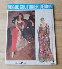 Vogue MISSES DRESS & SHAWL Emilio Pucci #2603 Size: 16 ©1971 UC picture
