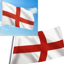 England Flag 5x3' 3x2' 8x5' St George Cross Flags English Eyelets UK SELLER picture