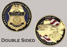 US CBP Eagle Pass Texas Port Officer Brass Challenge Coin J#21 picture
