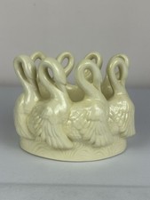 Vintage Ducks Gaggle Of Geese In A Ring Circle Ceramic Vase Planter picture