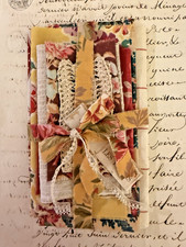 Antique & Vintage French Fabric Textile & Lace Bundle Slowstitching picture