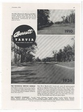 1936 Tarvia Ad: Minneapolis, Minnesota - East River Boulevard 1910 & 1936 Pics picture