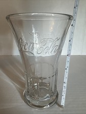 Vintage Libbey Clear Glass Flared Top Weighted Bottom Coca Cola Drinking Glass picture