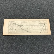 1920s AAA Auto Club SoCal Strip Map Palmdale to Victorville Little Rock Llano 50 picture