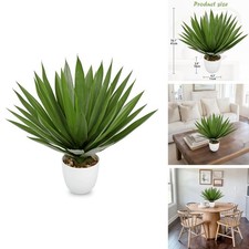 16 inch Tall Artificial Yucca Plants in White Pot Faux Agave Plant picture