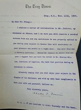 1903 Charles S. Francis Letter to Louis Prang re Athens Diplomatic & Greece picture
