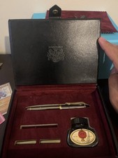 Barrington pen set vintage one piece missing, pen, ink, attachments included picture