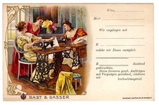 POSTCARD AUSTRIAN RAST & GASSER SEWING MACHINE ADVERTISING ART NOUVEAU picture