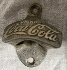 Coca-Cola Vintage Starr X Wall Mount Bottle Opener #78 Silver Original picture