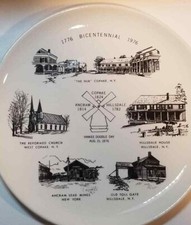 1776 1976 New York Bicentennial Plate Sheffield Pottery Yankee Doodle Day 9 inch picture