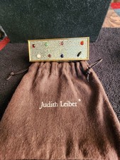Vintage JUDITH LEIBER Lipstick Case With Mirror And Orginal Box And Dust Bag. picture