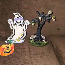 Heather Goldminc Blue Sky Halloween Ghost & Spooky Tree (Broken) Set 2🎃👻 picture