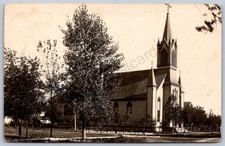 K39/ Breckenridge Minnesota RPPC Postcard c1910 Catholic Church 433 picture