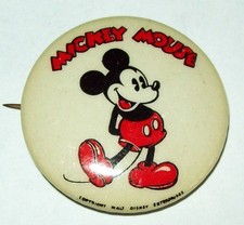 Vintage Original 1930's Kay Kamen Mickey Mouse Walt Disney  Pin Rare Button picture