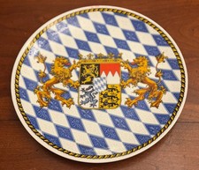 Vintage TK Bavaria Collector Plate German Coat of Arms Blue & White picture
