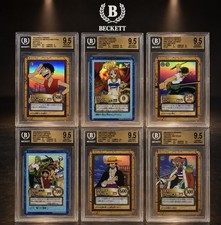 1999 One Piece Hyper Battle First Stage Foil BGS 9.5 COMPLETE SET with LUFFY C01 picture