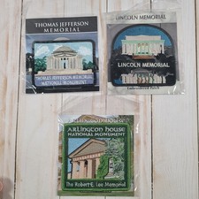Washington DC Historical Landmarks Patches Lot of 3 Arlington Lincoln Jefferson picture