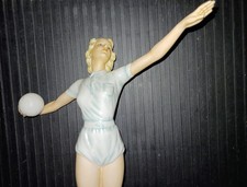 Vintage Schaubach-Kunst German Art Deco Athlete With Volleyball - 9 1/2