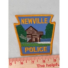 Vintage Newville Police Pennsylvania Keystone Patch Embroidered Watermill Mill picture