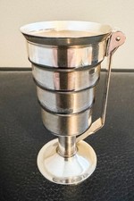 ART DECO SILVERPLATE GRADUATED MECHANICAL VALVE JIGGER BY NAPIER C1933 picture