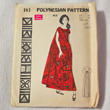 Polynesian Pattern 183 Women’s Evening Dress Sewing Pattern Vintage Original 12 picture