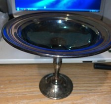 vintage silver plated candy dish 5” T X 6” W picture
