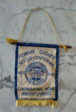 1802 - 1952 Genesee County NY Sesquicentennial Souvenir Banner picture