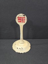 Vintage Cast Metal Lollipop  DON'T PARK HERE Toy Sign For Train / Car Sets picture