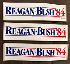 Vintage 1984 Ronald Reagan-George Bush Presidential Race Sticker. Rare picture