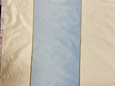 Kempton House Vintage 100% Silk Dupioni & Taffeta Striped Blue Fabric picture