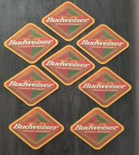 Vintage Budweiser Classic Draft Beer Coasters Set of 8 Very Good Condition picture