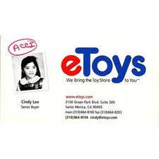 Cindy Lee Buyer eToys Santa Monica Vintage Business Card SC9-B10 picture