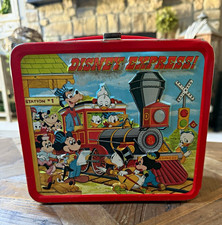 Vintage 1979 Aladdin Disney Express Metal Lunchbox with Thermos picture