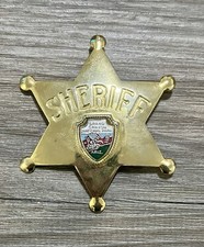 Vintage Grand Canyon National Park Souvenir Sheriff Badge Pin Gold Tone Star picture