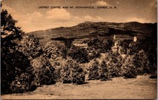 Jaffrey Centre and Mt Monadnock, Jaffrey NH c1936 Vintage Postcard B120 picture