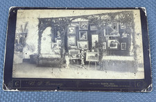 1888 Conaway Cabinet Photograph Historical 1st Art Exhibit In Santa Ana OC Cal. picture