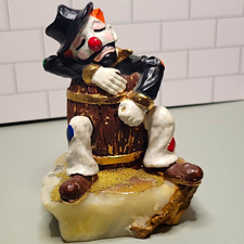 Vintage Ron Lee 1985 Clown Figurine  Signed & Personally Inscribed  Barrel Clown picture