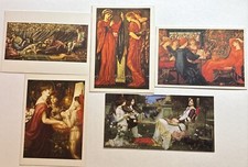 5 VTG Classic Paintings BLANK Greeting Cards Various Artists 19th Century #3C picture