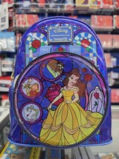 Loungefly Disney Princess Stained Glass Collection: Belle Mini-Backpack RARE picture